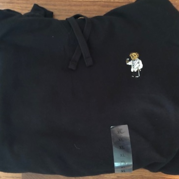 polo bear black hoodie